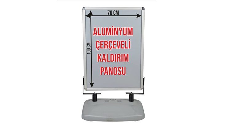 Kod 013 Alüminyum Çerçeveli Kaldırım Panosu
